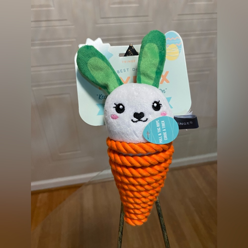 Fringe  Keep Calm And Carrot On 9” Dog Toy .